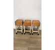 Lucca Studio Set of (3) Percy Saddle
Leather and Oak Stools 62982