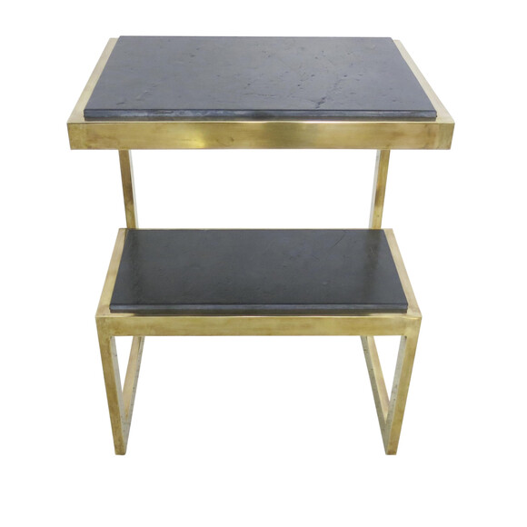 Lucca Limited Edition Table in blackstone and brass 19075