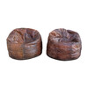 Pair 1970's Leather Beanbags 23882