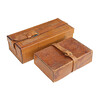 Pair of French Saddle Leather Boxes 31482