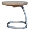 Limited Edition Oak and Steel Side Table 23539