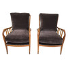 Pair Italian Mid Century Arm Chairs 19333