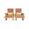 Pair of Large French Oak Arm Chairs 70564