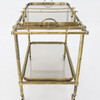French Brass Faux Bamboo Bar Cart 18261