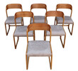 Set (6) Danish Chairs with Leather Seats 21006