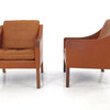 Pair of Borge Mogensen Leather Chairs 3313