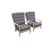 Guillerme & Chambron Oak Arm Chairs 29082