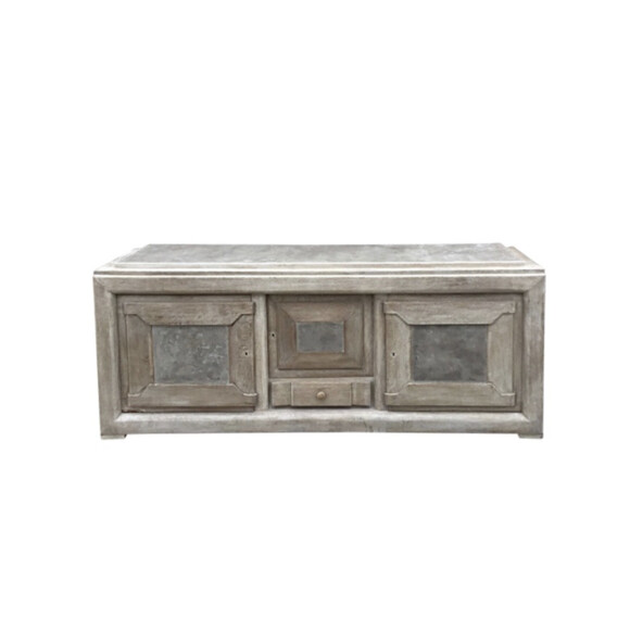 French Oak Buffet With Cement Detail 75022