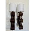 Pair of Lucca Studio Currier Sconces in Bronze and Leather 73616