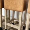 Lucca Studio Set of (4) Percy Saddle
Leather and Oak Stools 74281