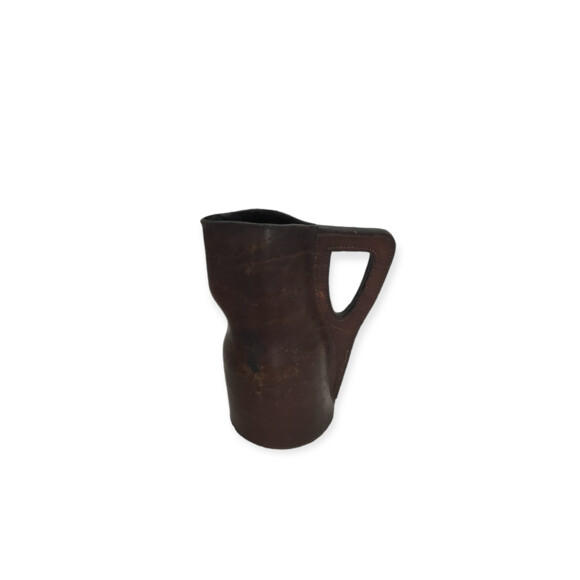 Pristine 19th Century Leather Pitcher from England 56070