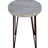 Limited Edition Oak and Iron Side Table 23620