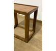 Lucca Studio Capro Walnut and Vintage Leather Top Side Table 69052