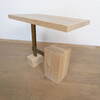 Limited Edition Modernist Oak and Brass Side Table 50556