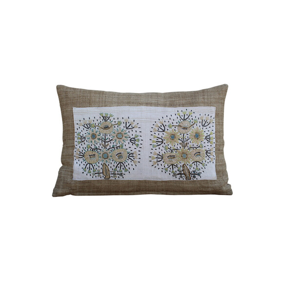 Antique Turkish Metallic Embroidery Textile Pillow 23082