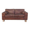 French 1970's Leather Love Seat 63922