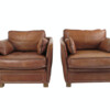 Pair of 1970's Leather Roche Bobois Armchairs 25608