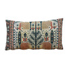 Vintage Printed Linen Textile Pillow 25312