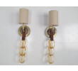Pair of Limited Edition Italian Glass Elements & Bronze Sconces 17373