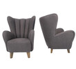Pair of French Deco Wing Back Arm Chairs 26292