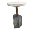 Limited Edition Stone and Oak Side Table 33508