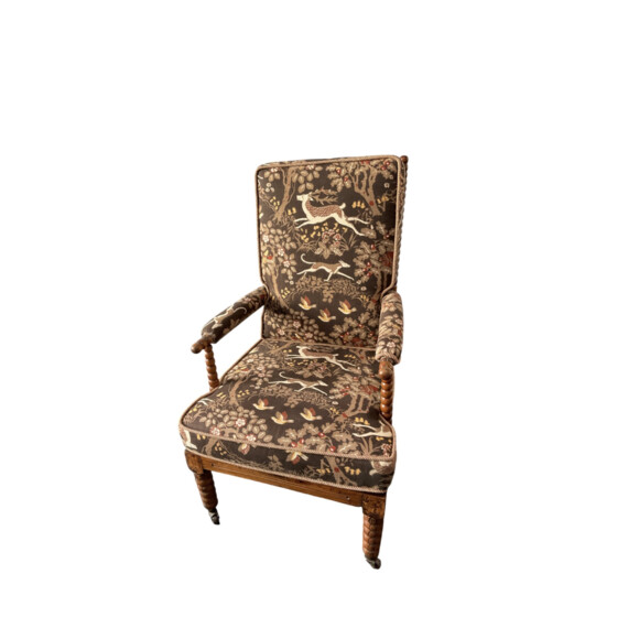 Single 19th Century English Bobbin  Arm Chair 76436