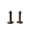 A Pair of 1930's Deco Brass and Bakelite Candlesticks 78990