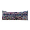Large Vintage Embroidery Textile Lumbar Pillow 25361