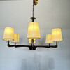 Lucca Studio Hardin Chandelier (6 arm) Parchment Shades 71278