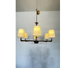 Lucca Studio Hardin Chandelier (6 arm) Parchment Shades 71278