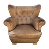 Single Large Scale French Leather Arm Chair 32288