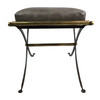 French Steel and Brass Stool 19253