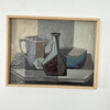 Danish Mid Century Cubist Still Life Painting 58170