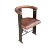 Limited Edition Iron Industrial and Leather Chair 26472