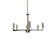 Lucca Studio Porto Oak and Stainless Chandelier 74151