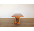 French Brutalist Oak Console 61815