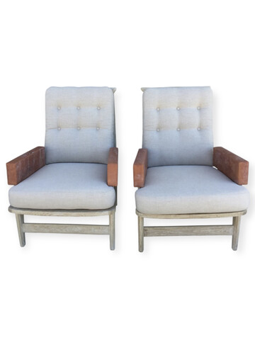 Pair of Guillerme et Chambron Arm Chairs 56629
