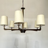 Lucca Studio Hardin Chandelier (6 arm) Parchment Shades 71338