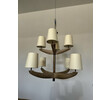 Lucca Studio Bancroft Oak and Brass Chandelier 73462