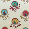 Vintage Turkish Ottoman Print Textile Pillow 25778