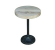 Limited Edition Oak and Vintage Brass Base Side Table 26759
