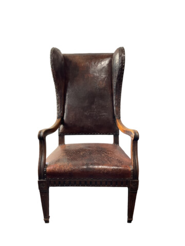 19th Century Leather Arm Chair 63343