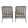 Pair of French Mid Century Metal Arm Chairs 33770