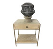 Limited Edition Oak and Brass Side Table 56665