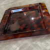 French Faux Tortoise Lucite Tray 73120