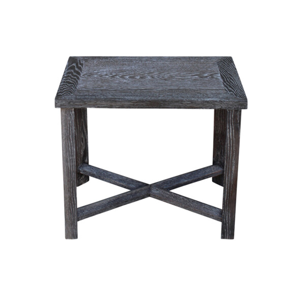 Lucca Studio Alfred Cerused Oak Rectangle Side Table 25352