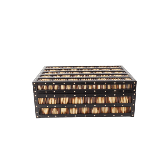 Highly Decorative Large Porcupine Quill Box 64100