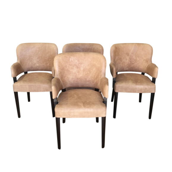 Set of (4) Lucca Studio Leather Melvin Chairs 63168