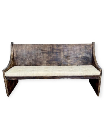 Lucca Studio Caleb Bench with Belgian Linen Seat Cushion 67982