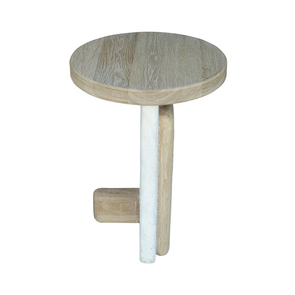 Limited Edition Stone and Oak Side Table 28334